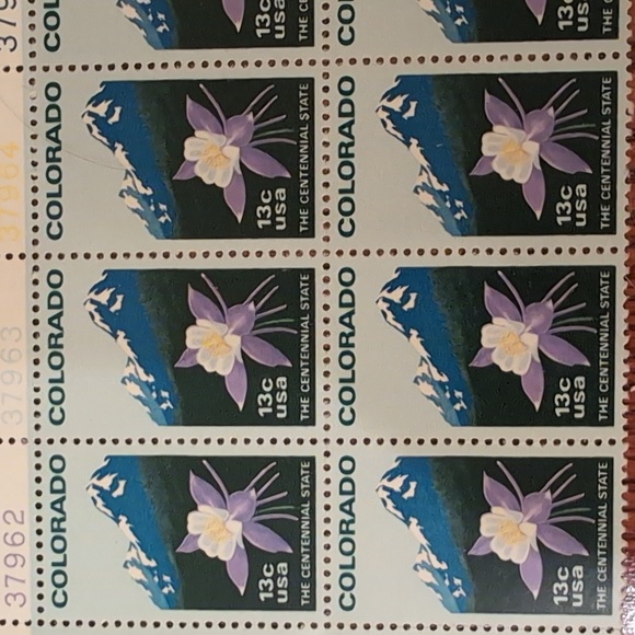 USPS 13 Cent Stamp Bundle Pueblo Art Dance Theater Colorado Folk Art Butterflies - Picture 7 of 12